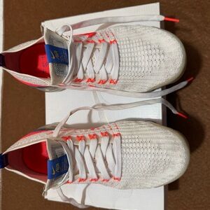 Nike Air White and Red Knit Sneakers